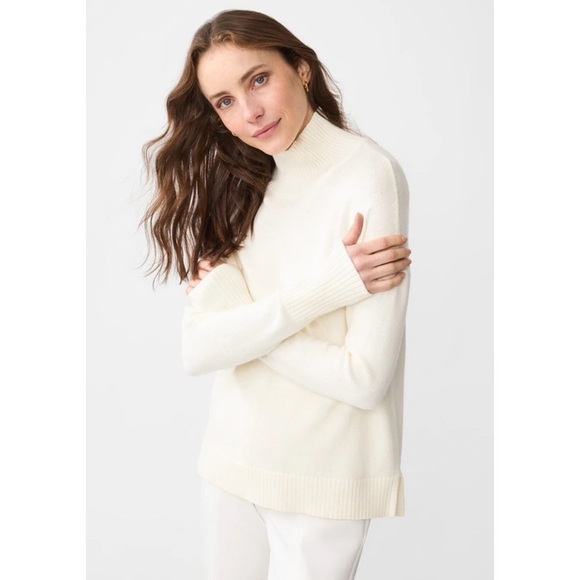 J MCLAUGHLIN DINA SWEATER XS COTTON BLD TURTLENECK LUXURY WARM CHIC OFFICE … - Picture 1 of 12